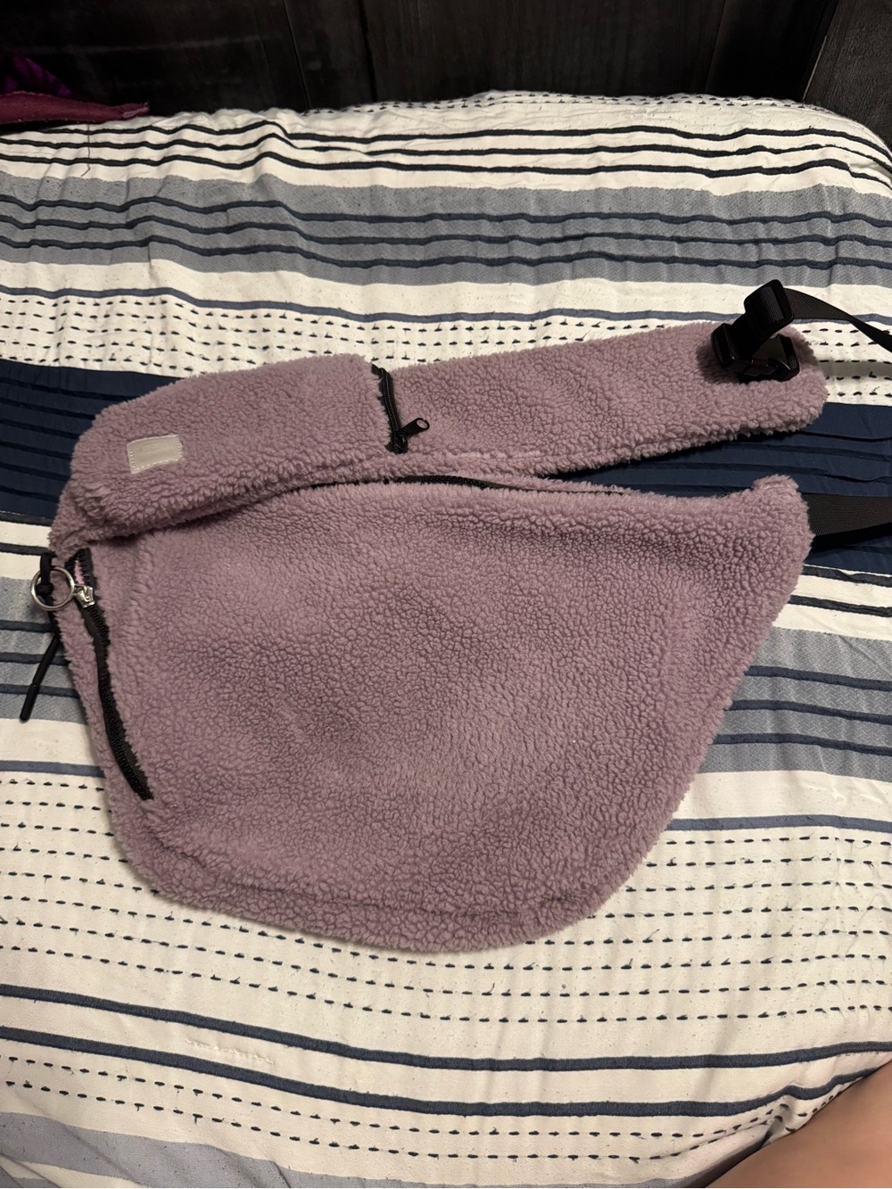 Free People Plush Lavender Sherpa Tote